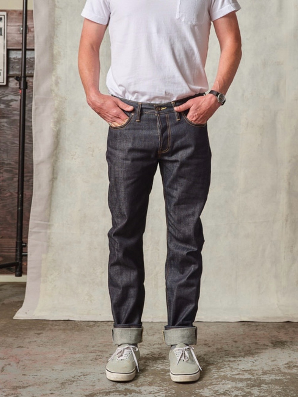 Tellason Ladbroke Grove Slim Tapered Jeans Men 32x29 Kaihara Selvedge Denim NWT